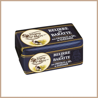 Salted Butter by Isigny Ste Mere, french salted butter, beurre de baratte, normandic butter 